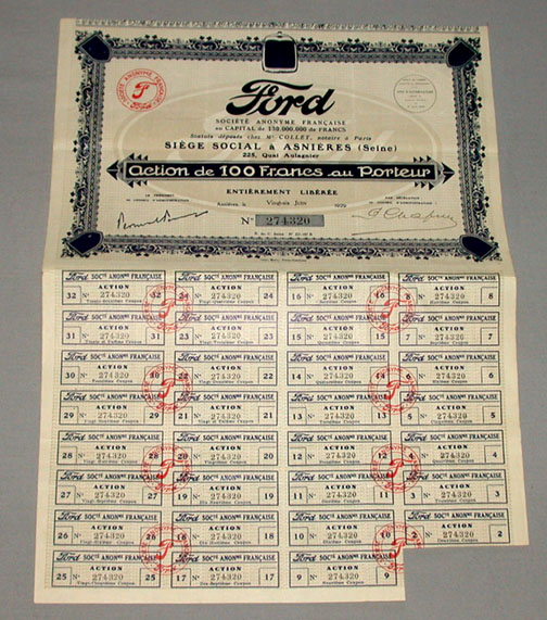 Ford motor company stock 1929 #10